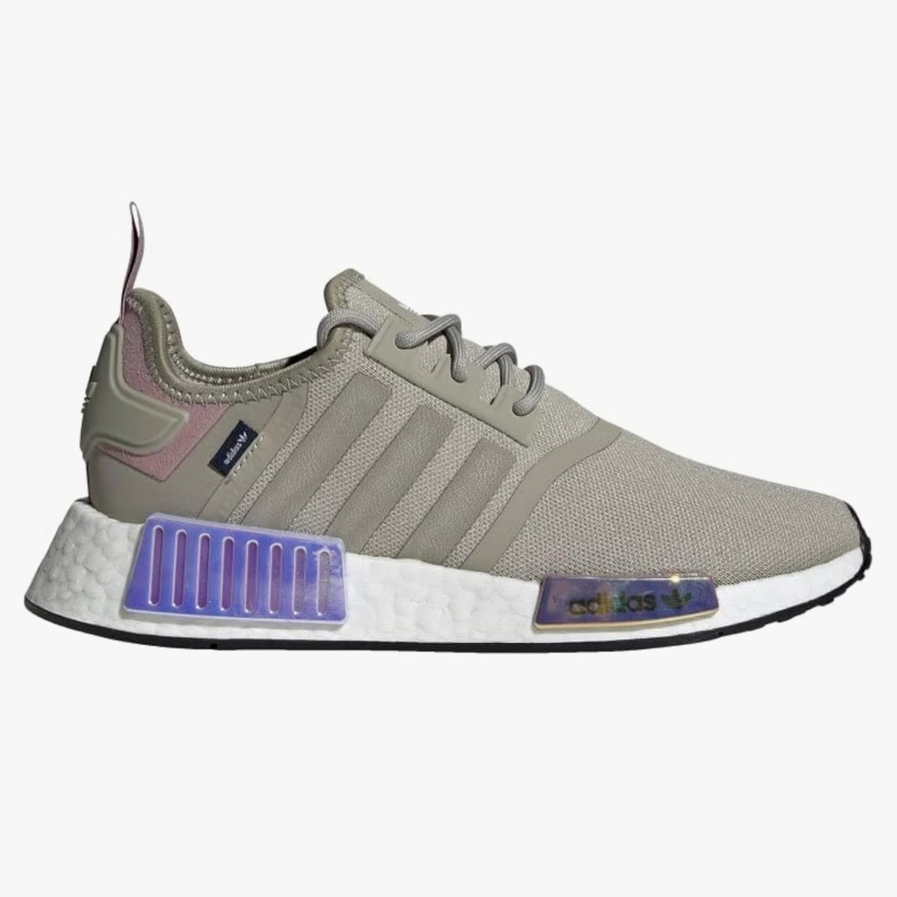 Feather Grey/Feather Grey/Violet Tone Adidas NMD R1 hardly warn